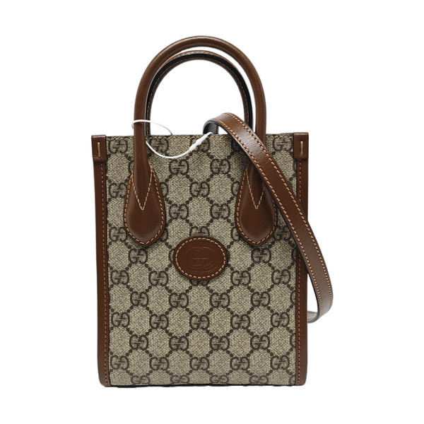 Retro Mini Monogram Coated Canvas Beige