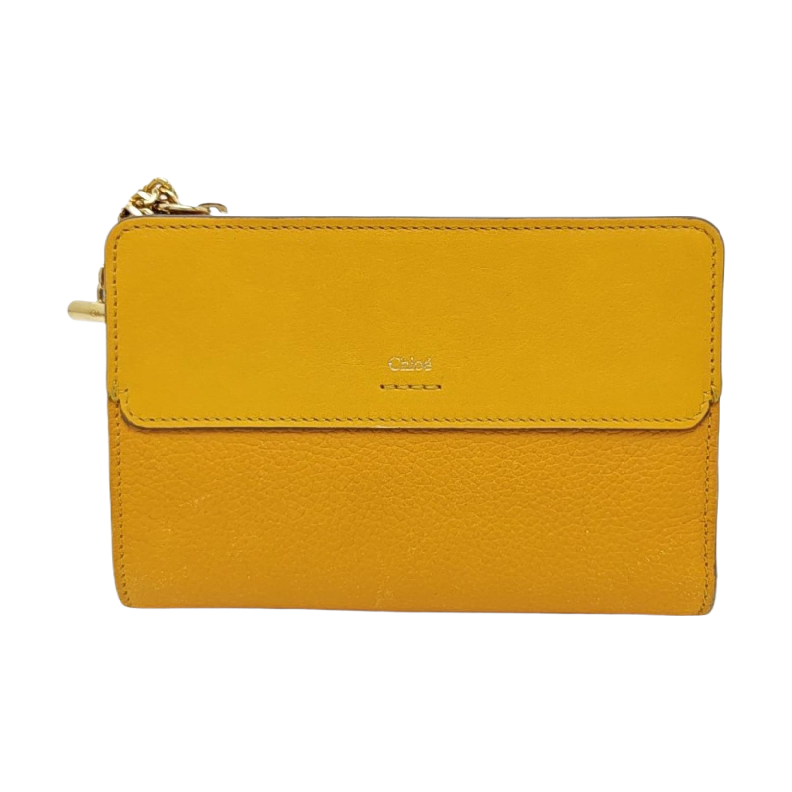 Calfskin Clutch Yellow