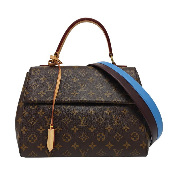 CLUNY MM Monogram Coated Canvas Brown