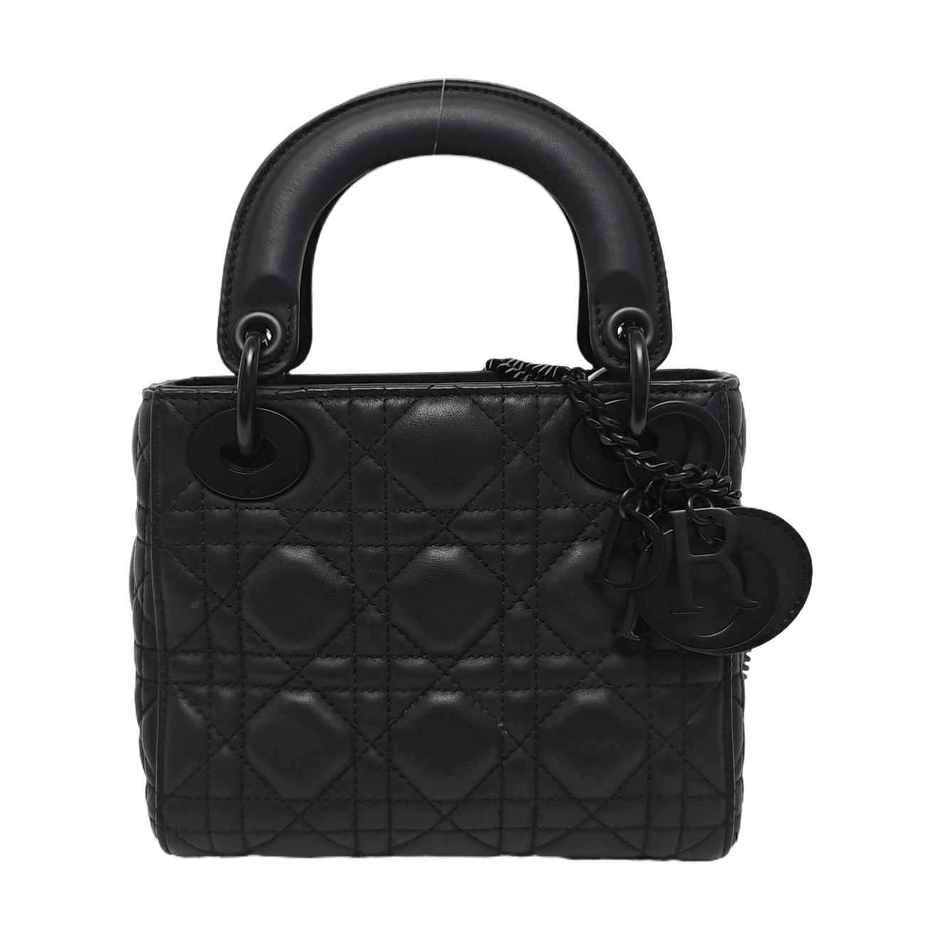 Lady Dior Mini Cannage Lambskin Black