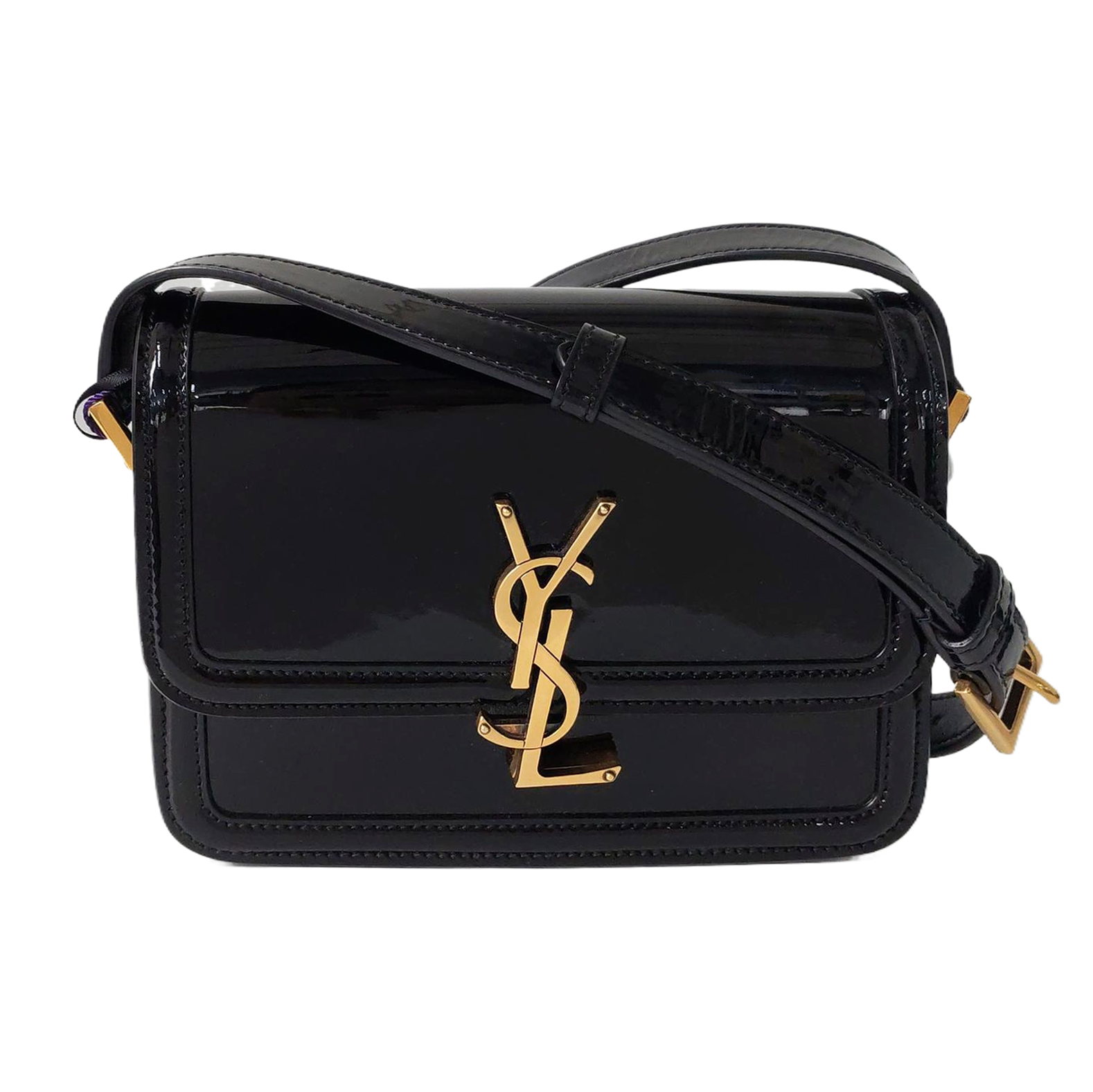 Authenticated pre-owned  SOLFERINO Small Patent Leather Black - Shoulder Bag at Looply