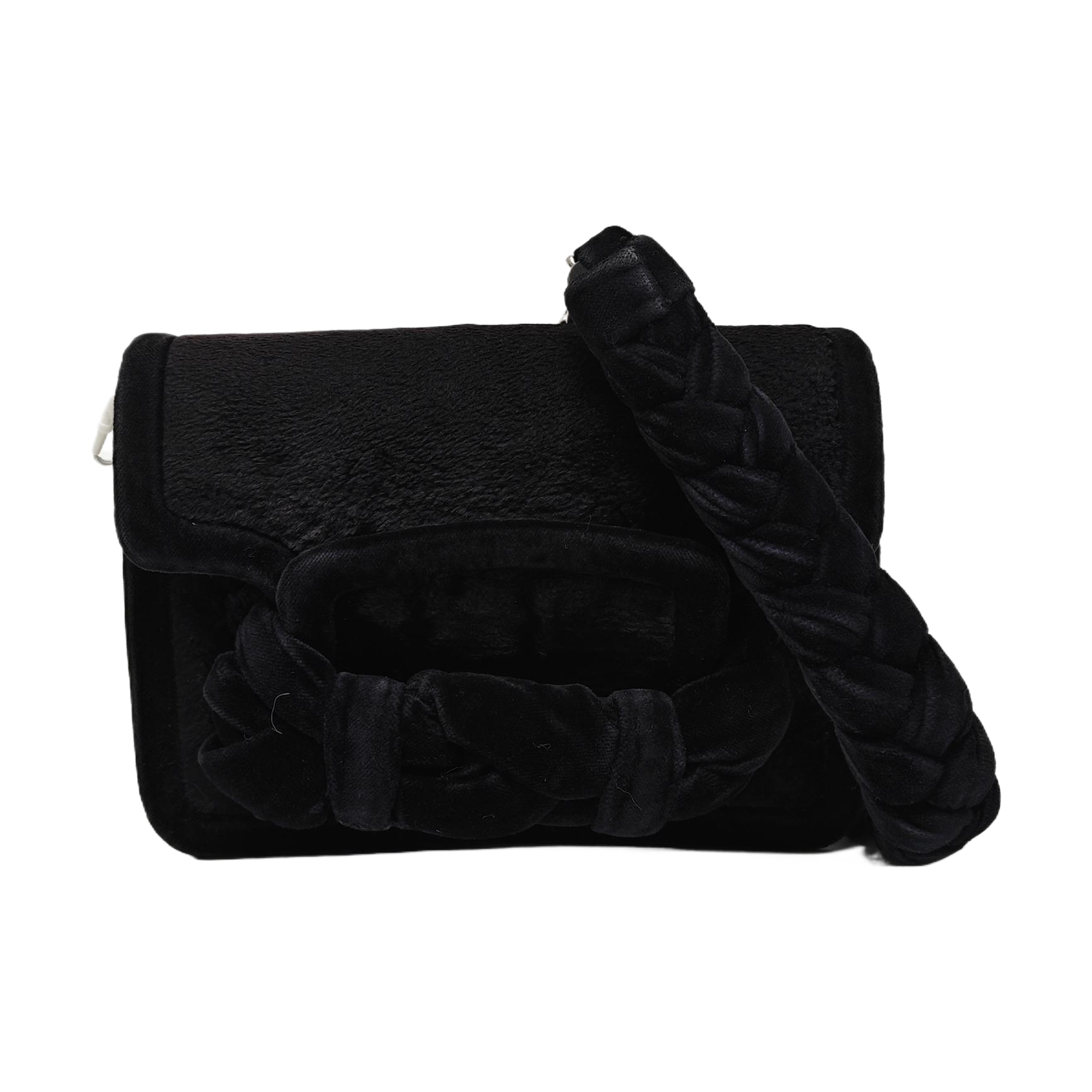 Fabric Shoulder Bag Black