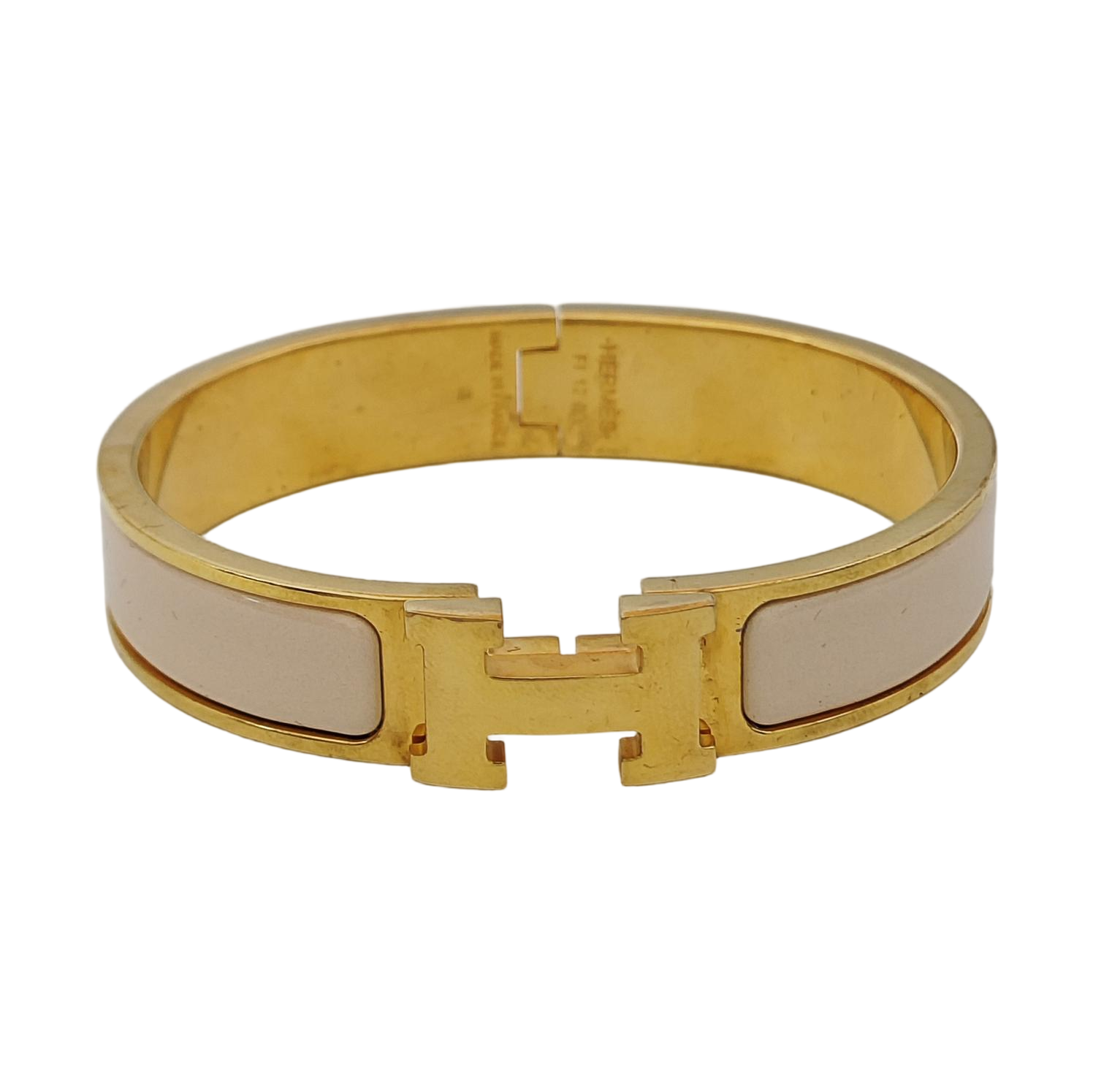 Clic H Metal Brown Bangle