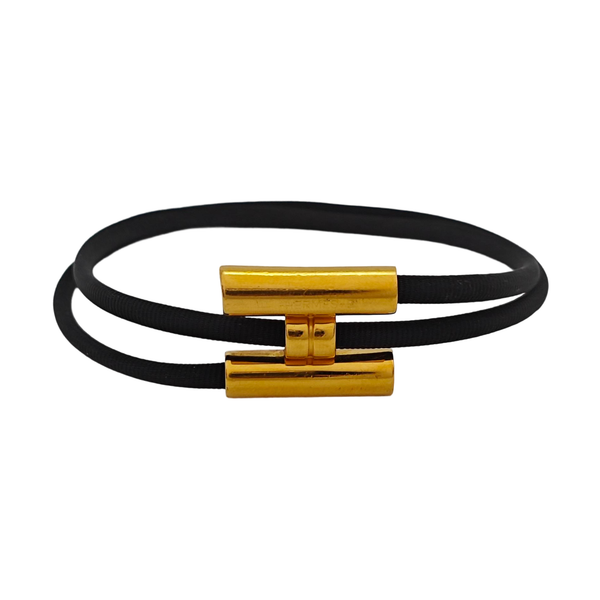Tournis Tresse Leather Black Bangle
