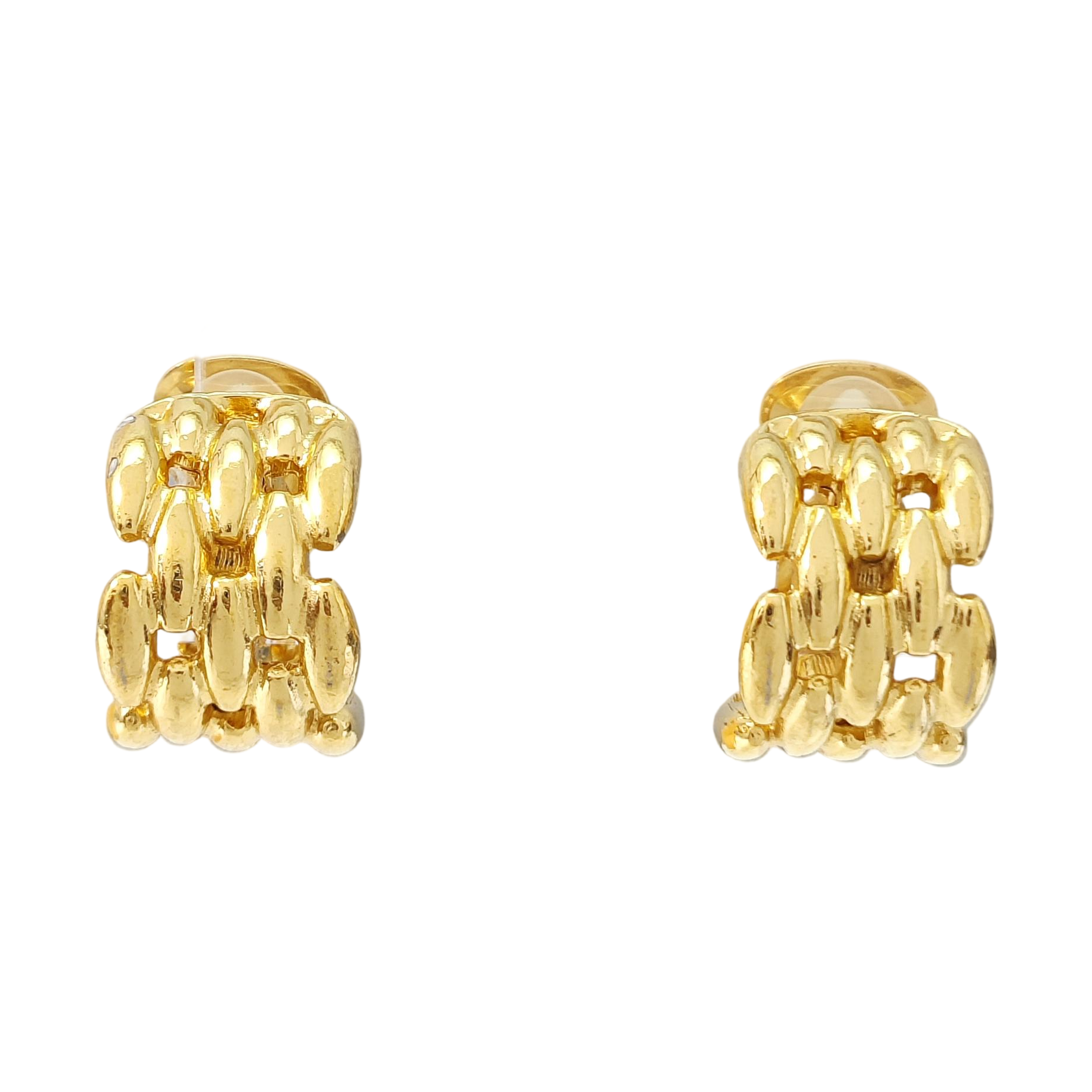 Metal Gold Clip On Earrings