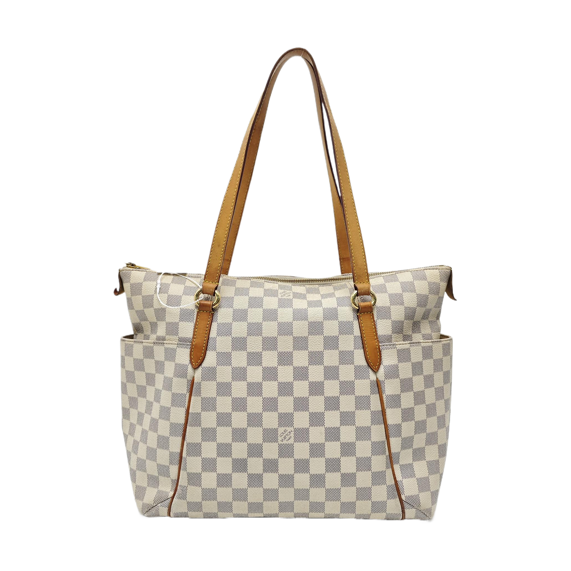 TOTALLY MM Damier Azur Coated Canvas White