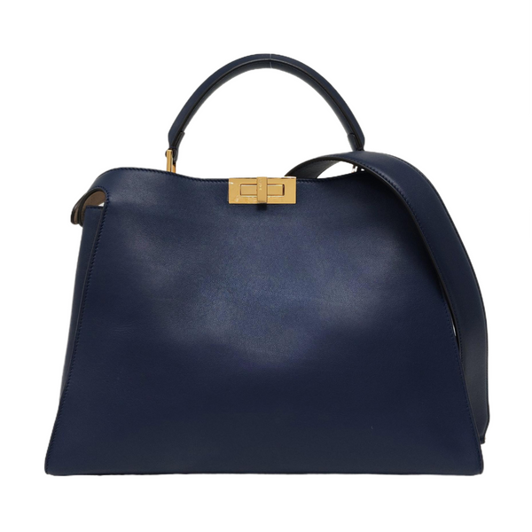Authenticated pre-owned  Peekaboo  Essential Calfskin Blue - Shoulder Bag at Looply