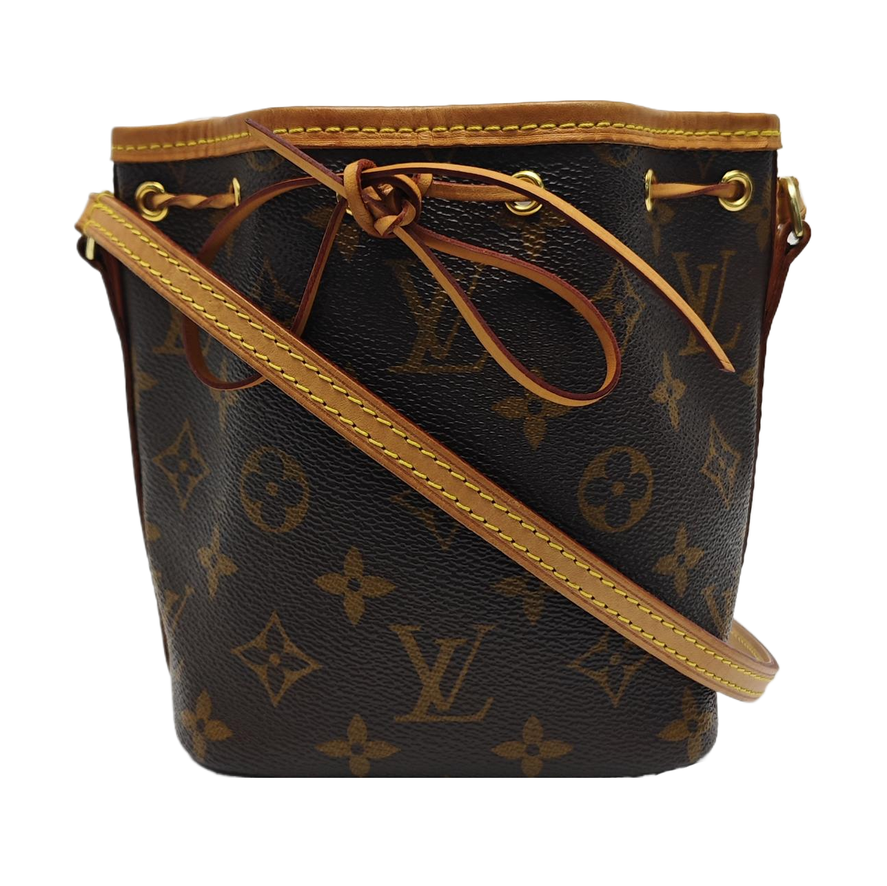 NÉONOÉ Nano Monogram Coated Canvas Brown