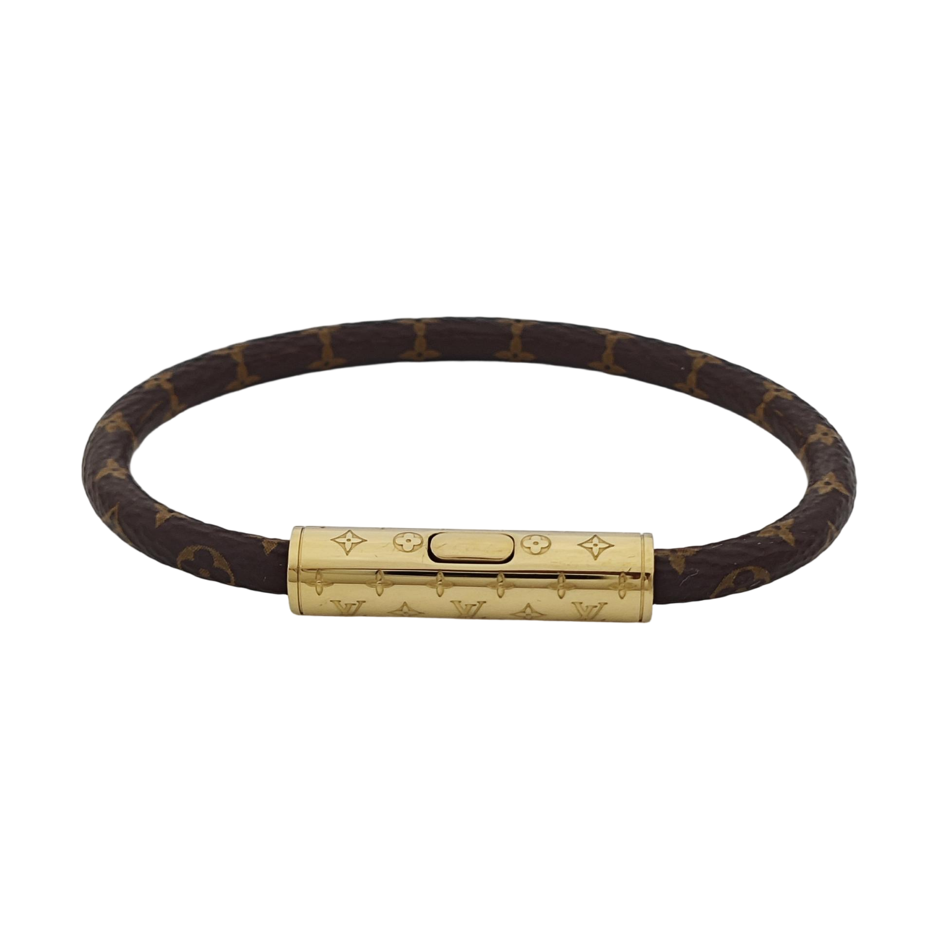 CONFIDENTIEL Coated Canvas Brown Bangle