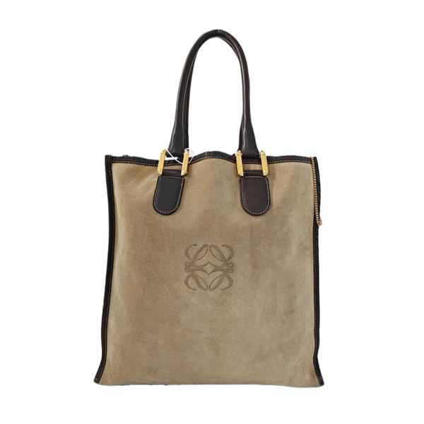 Suede Tote Bag Brown