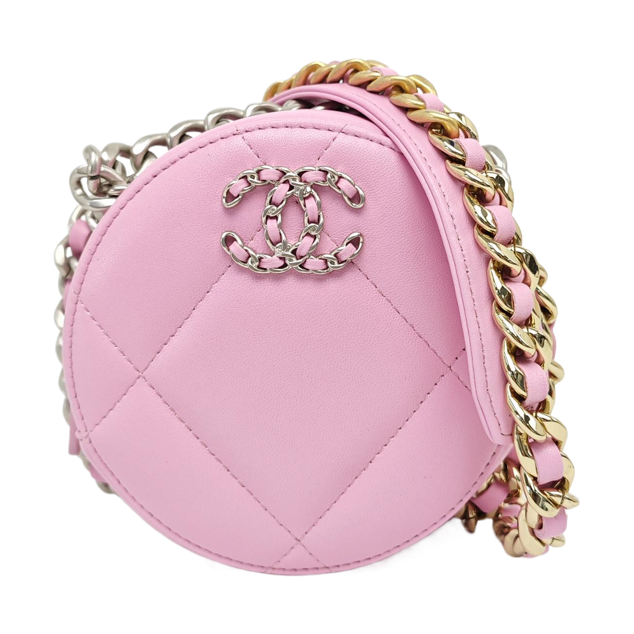CHANEL 19 Small Quilted Lambskin Pink