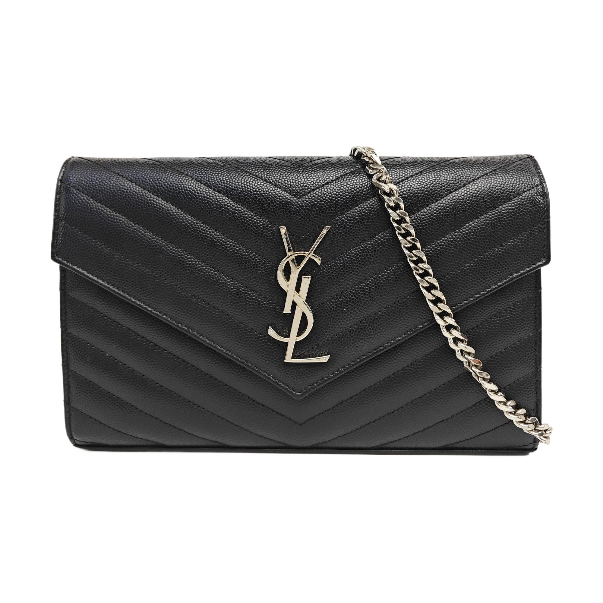 MONOGRAM Medium Chevron Calfskin Black