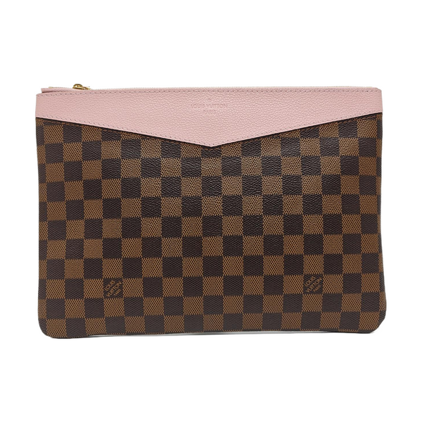 DAILY Damier Ebene Coated Canvas Brown