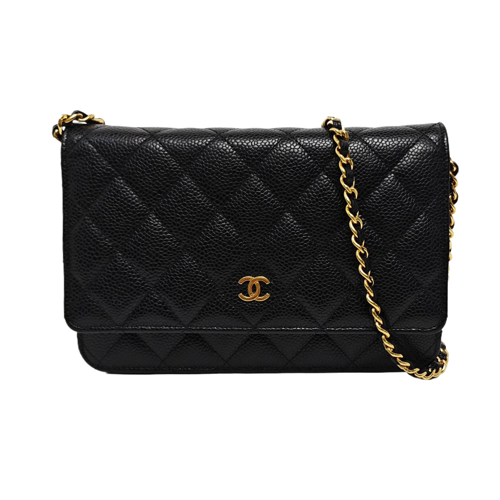 WOC Quilted Grained Calfskin Black