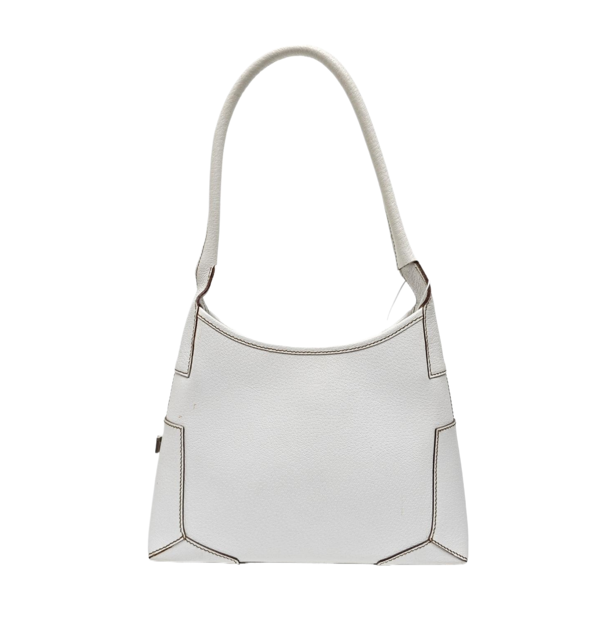 Calfskin Top Handle Bag White