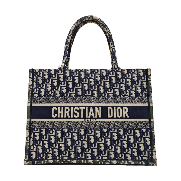 Book Tote Medium Oblique Canvas Blue