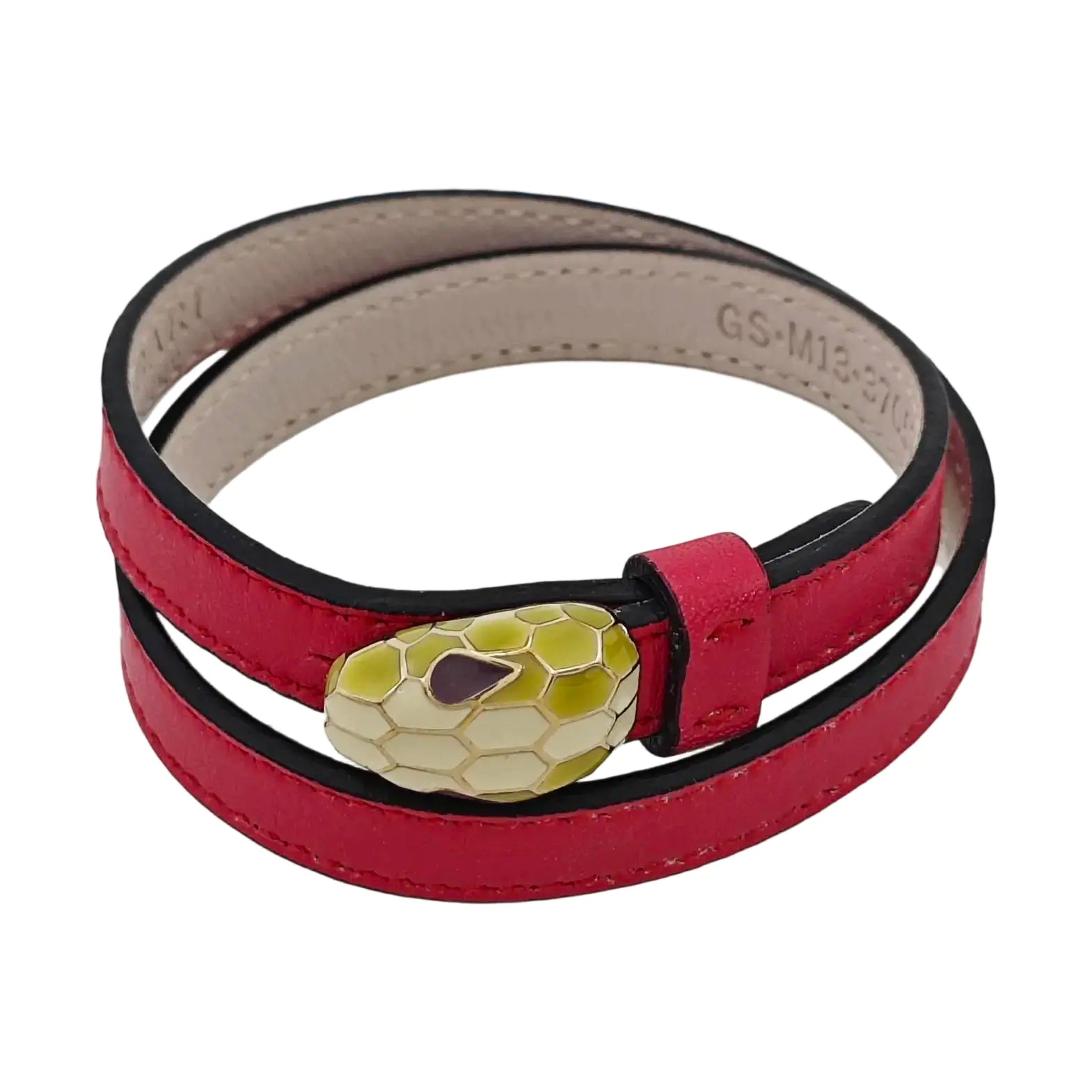 SERPENTI Brass Red Bangle
