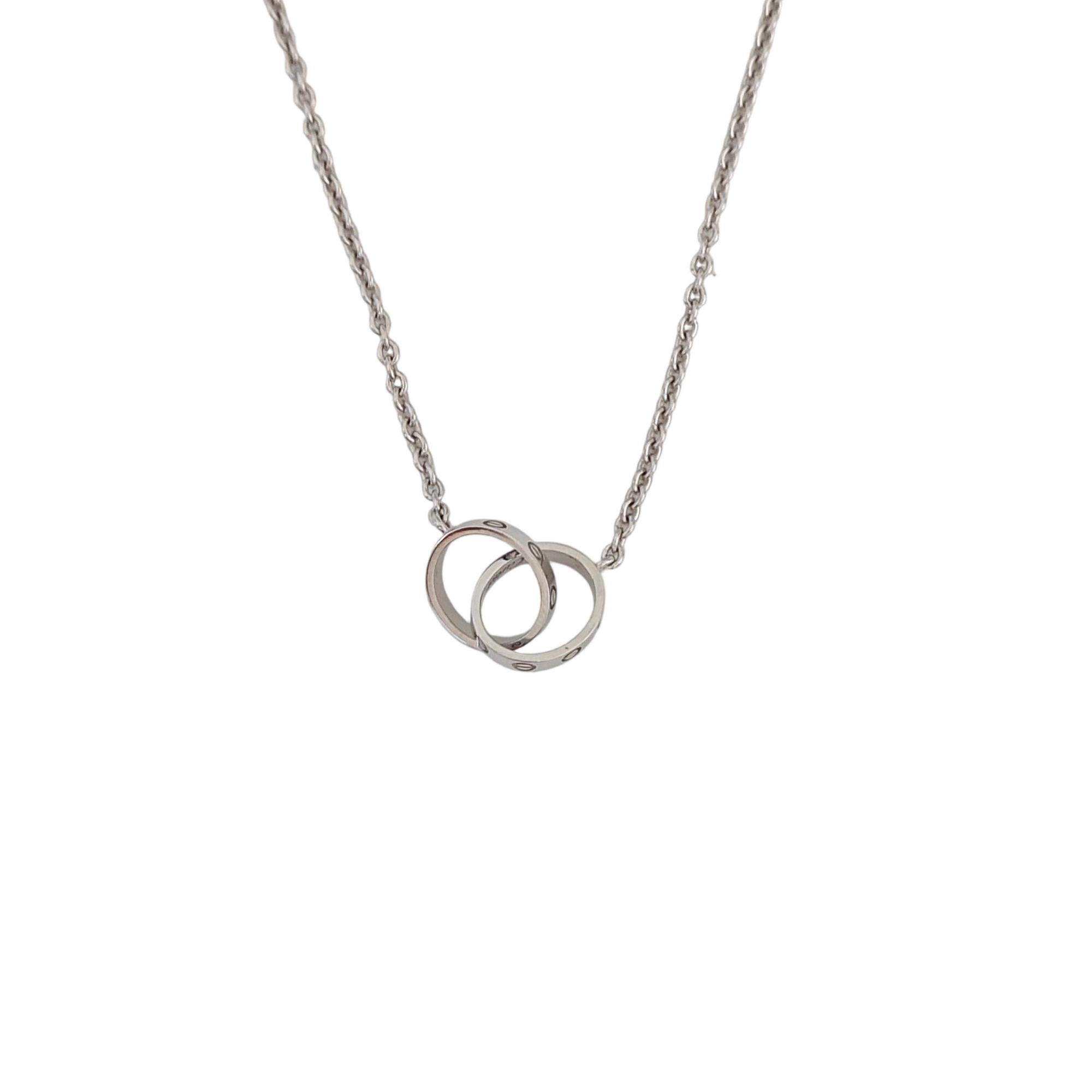 LOVE 18k White Gold Silver Necklace