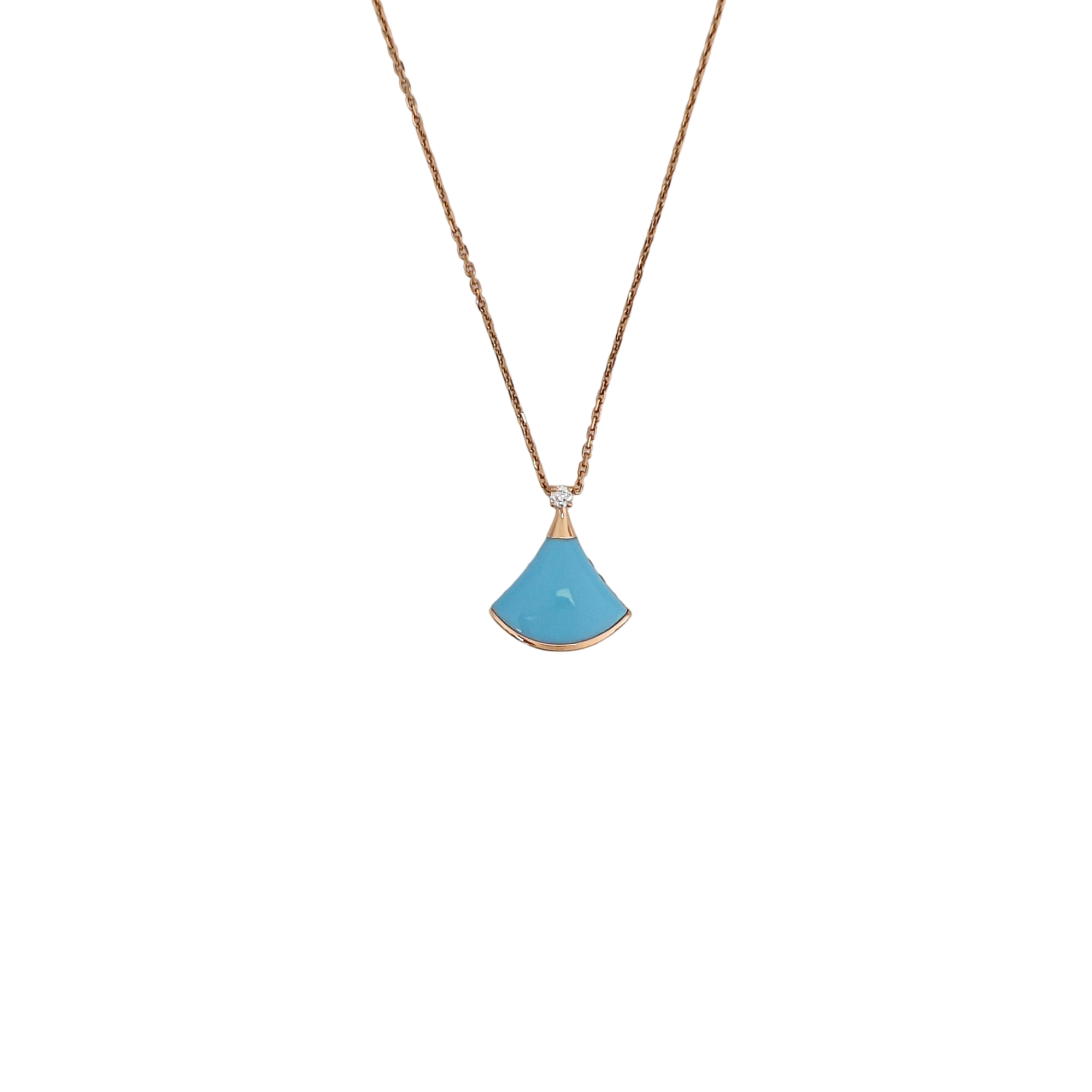 DIVAS' DREAM 18k Rose Gold Blue Necklace