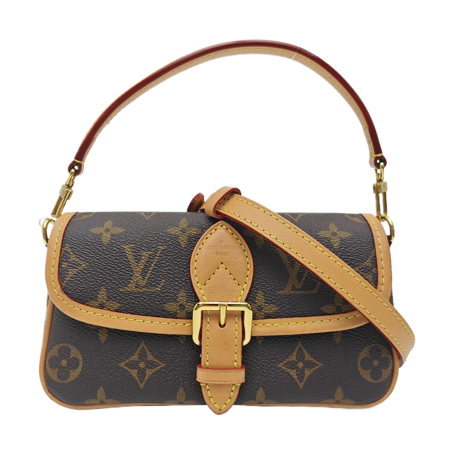 DIANE Nano Monogram Coated Canvas Brown