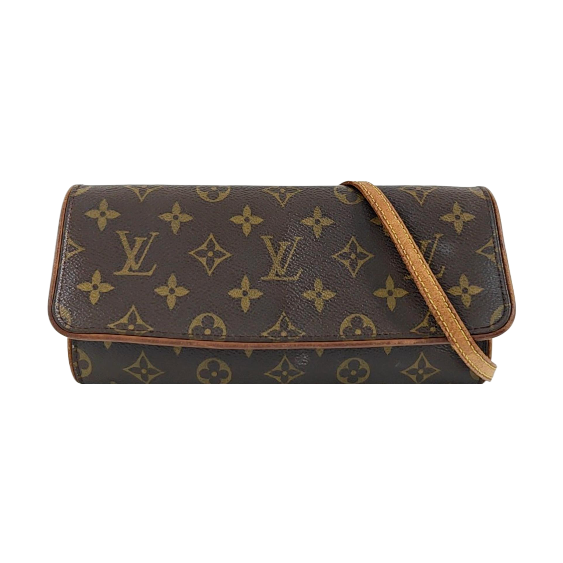 TWIN GM Monogram Coated Canvas Brown