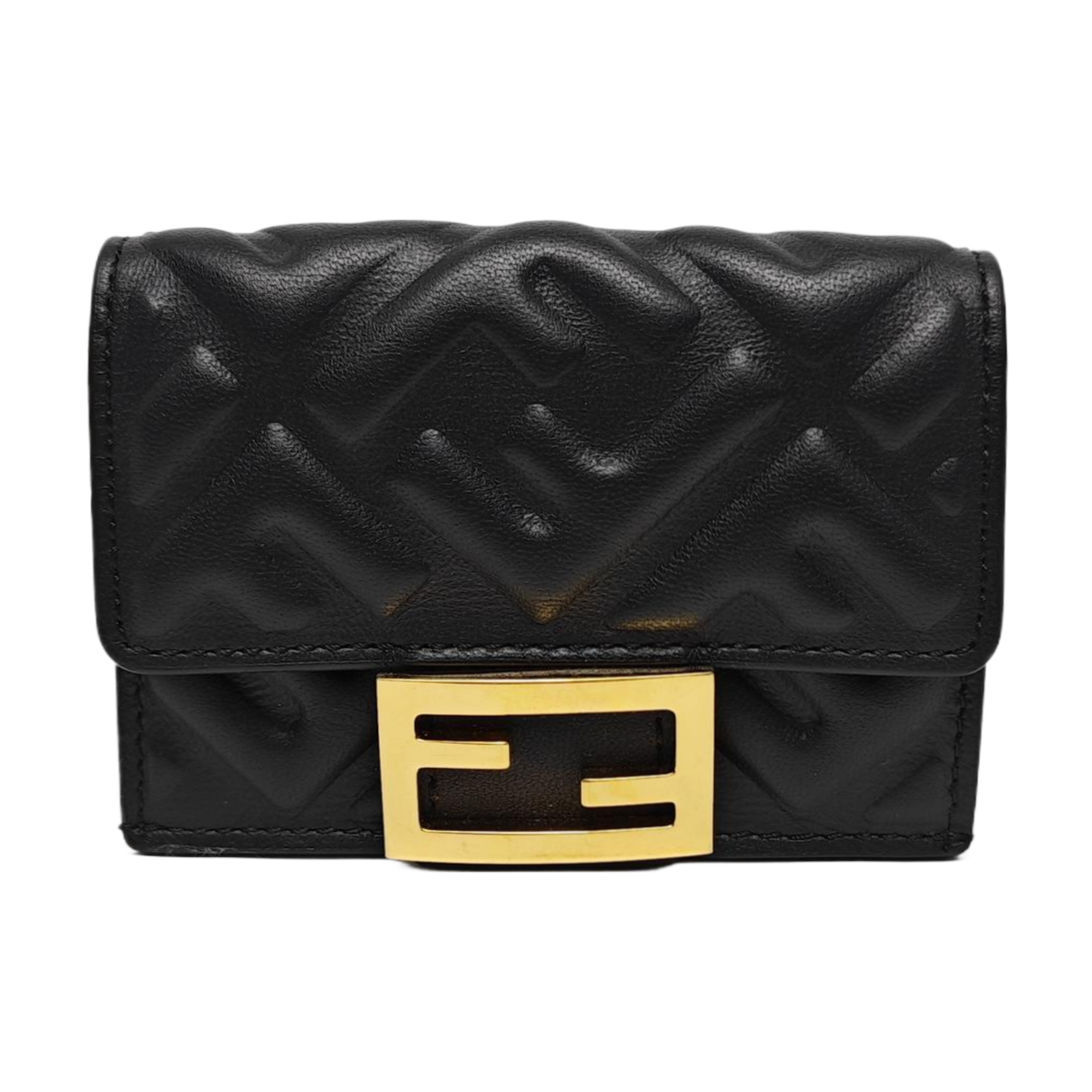Trifold Monogram Lambskin Black Card Holder