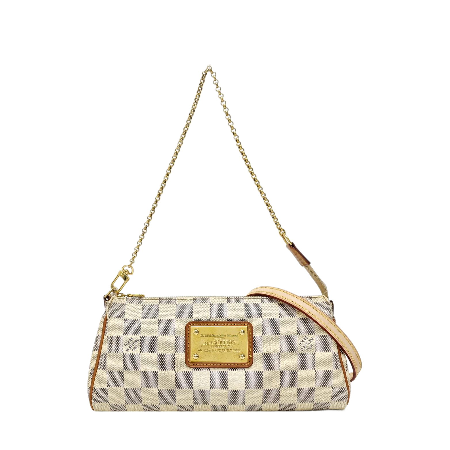EVA Damier Azur Coated Canvas White