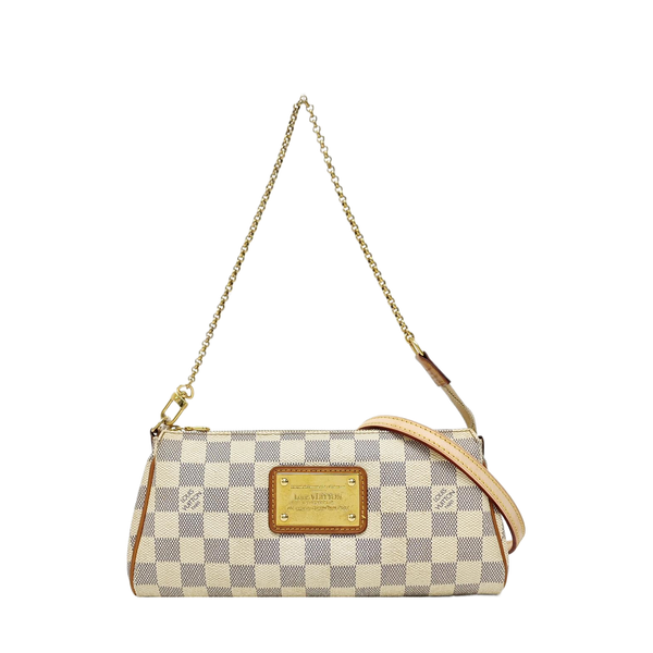 EVA Damier Azur Coated Canvas White