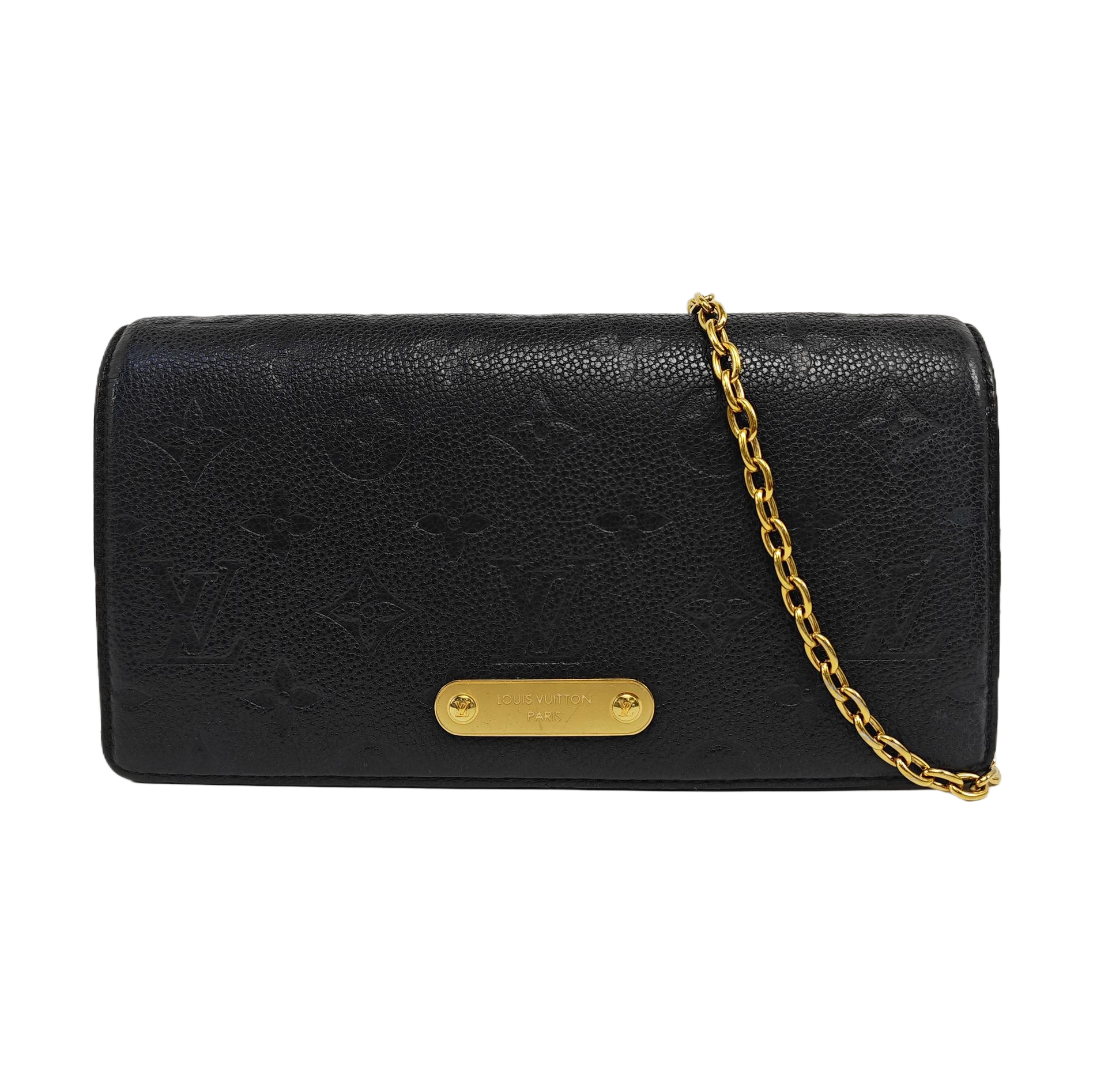 Lily Monogram Calfskin Black