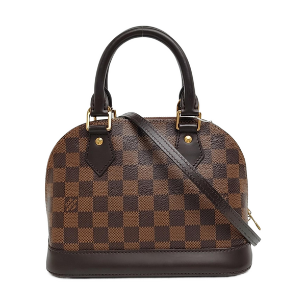 ALMA BB Damier Ebene Coated Canvas Brown