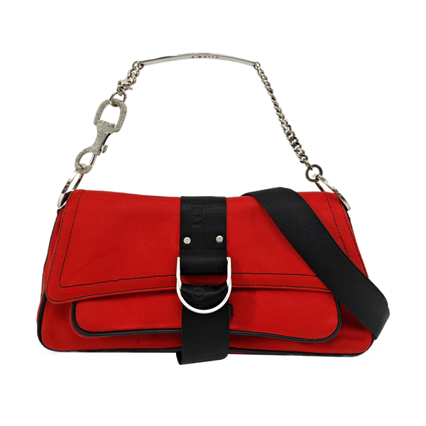 Fabric Shoulder Bag Red