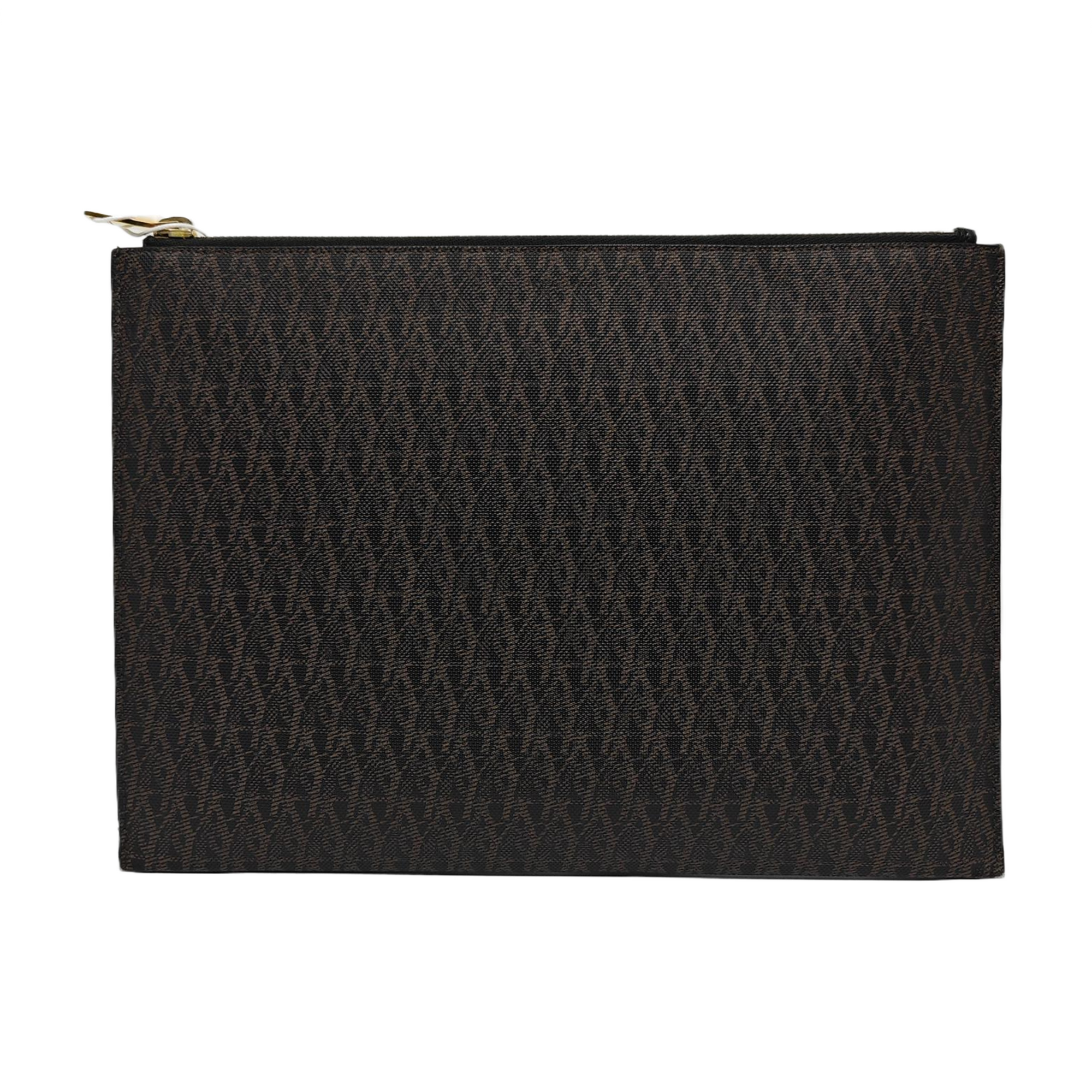 Coated Canvas Clutch Black