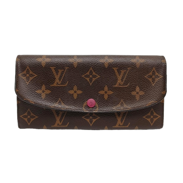 EMILIE Monogram Coated Canvas Brown Wallet