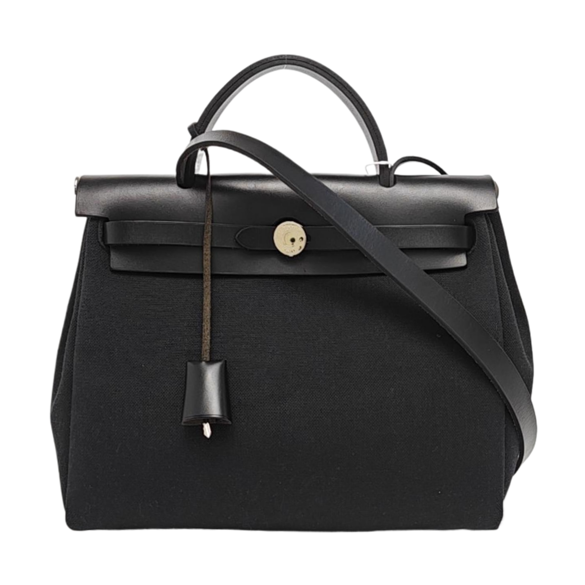 Authenticated pre-owned  Herbag 31 Canvas Black - Shoulder Bag at Looply
