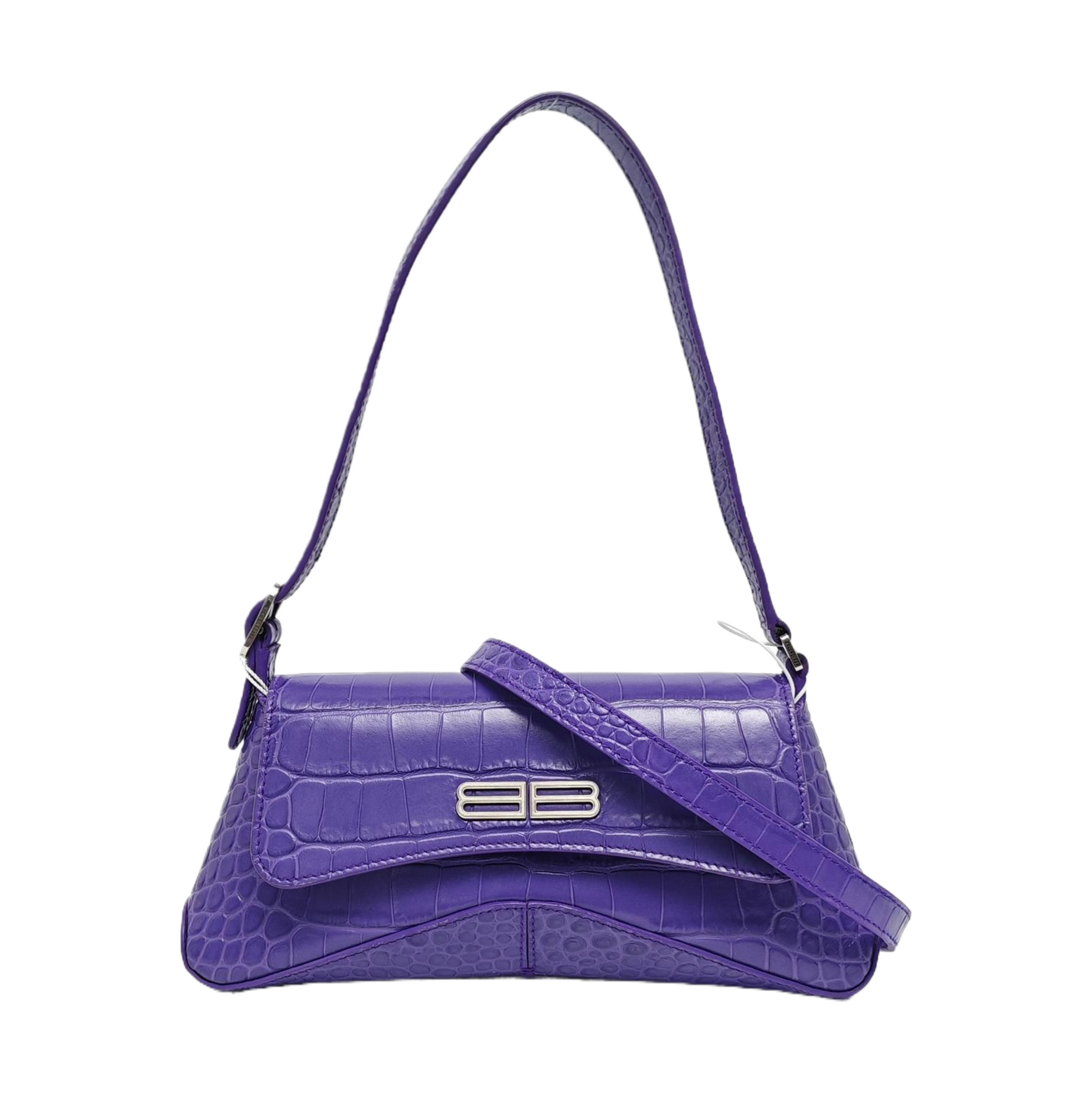 Authenticated pre-owned  Hourglass Calfskin Purple - Shoulder Bag at Looply