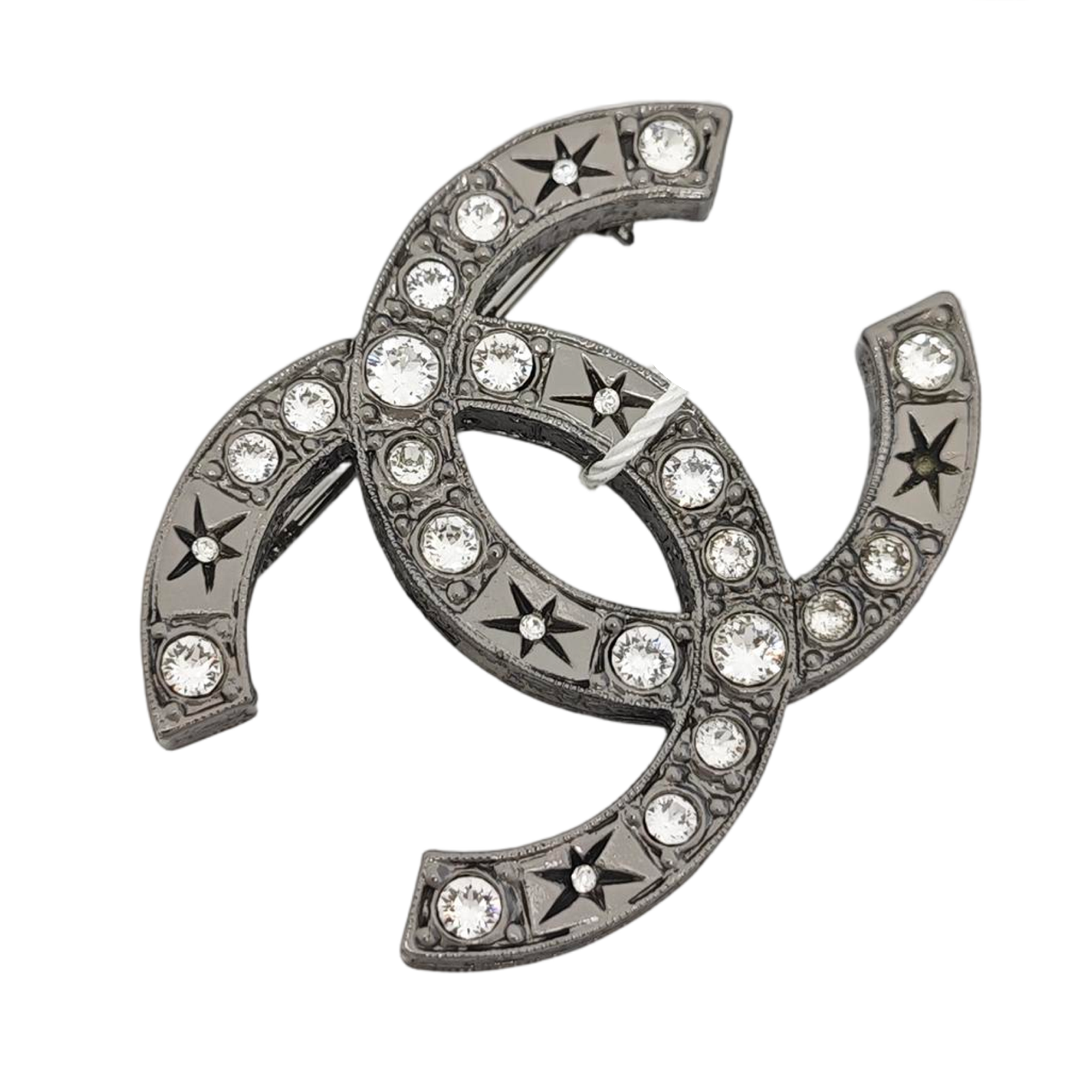 Metal Black Brooch
