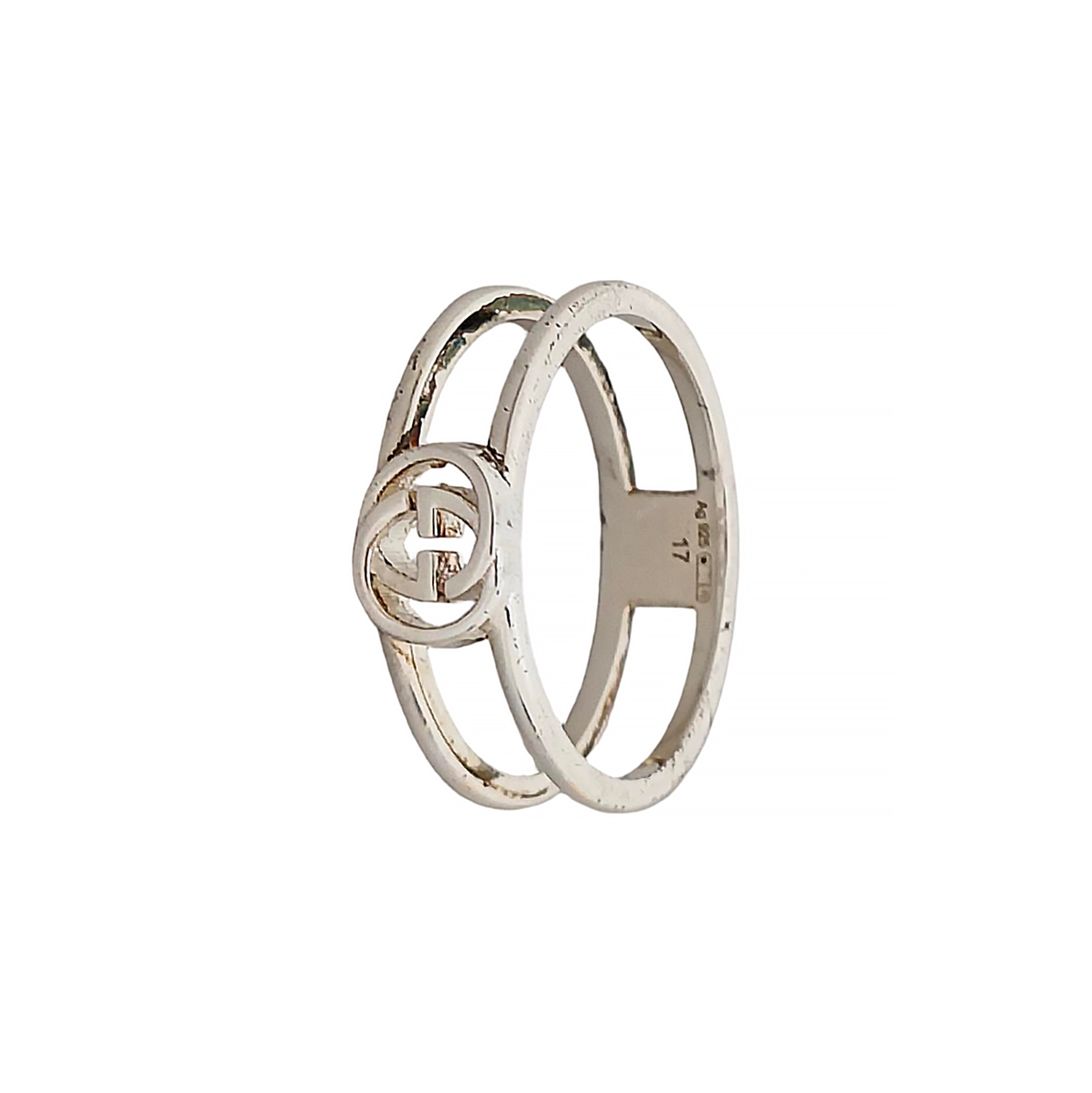 Interlocking G 925 Sterling Silver Ring EU 54