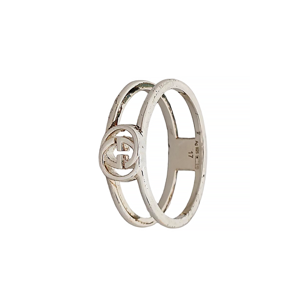 Interlocking G 925 Sterling Silver Ring EU 54