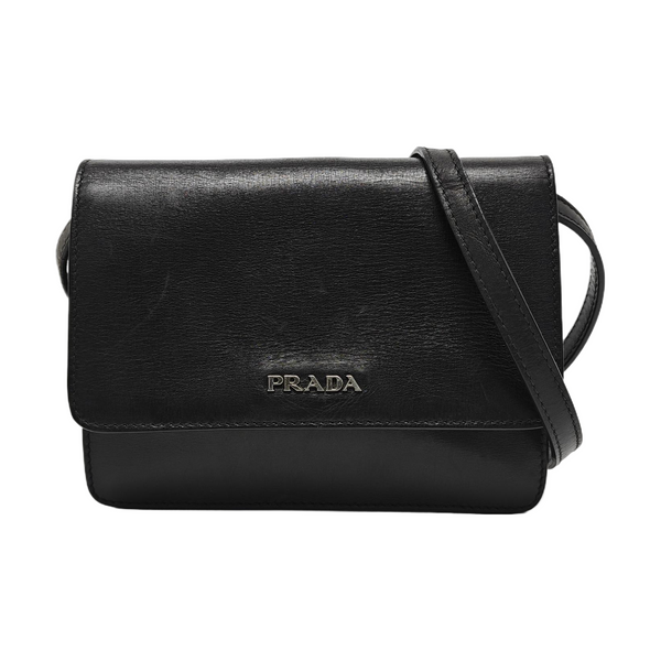 Calfskin Shoulder Bag Black