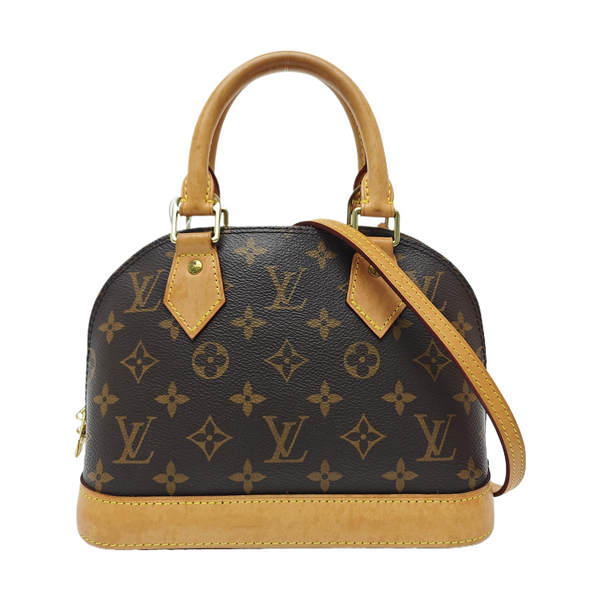 ALMA BB Monogram Coated Canvas Brown