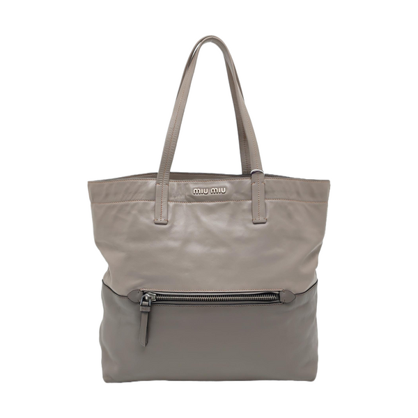 Calfskin Tote Bag Gray