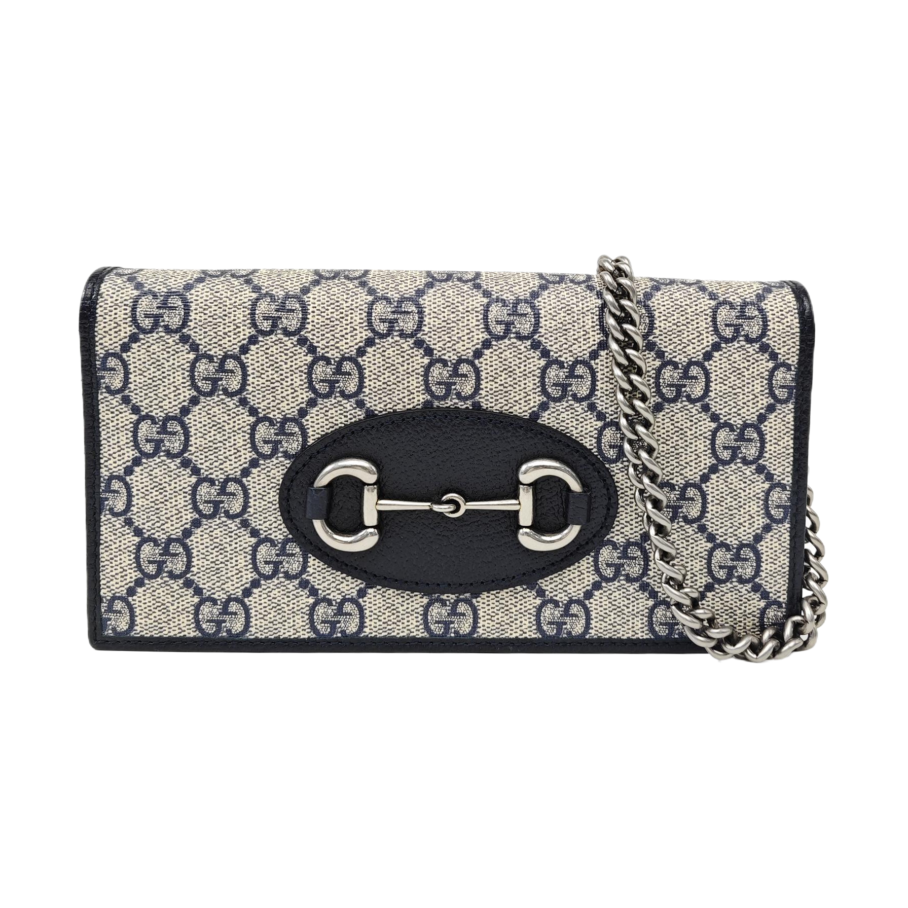 Horsebit 1955 Small Monogram Coated Canvas Beige