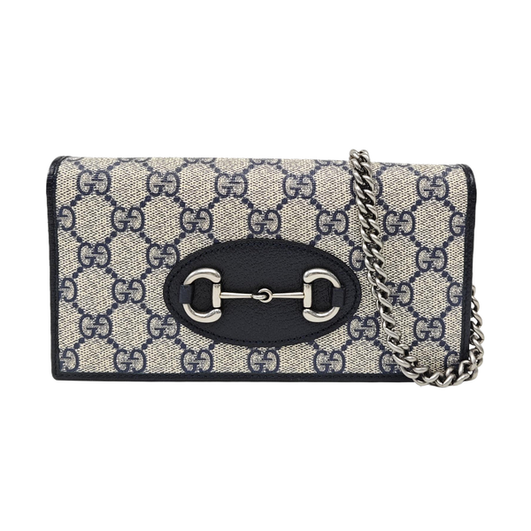 Horsebit 1955 Small Monogram Coated Canvas Beige