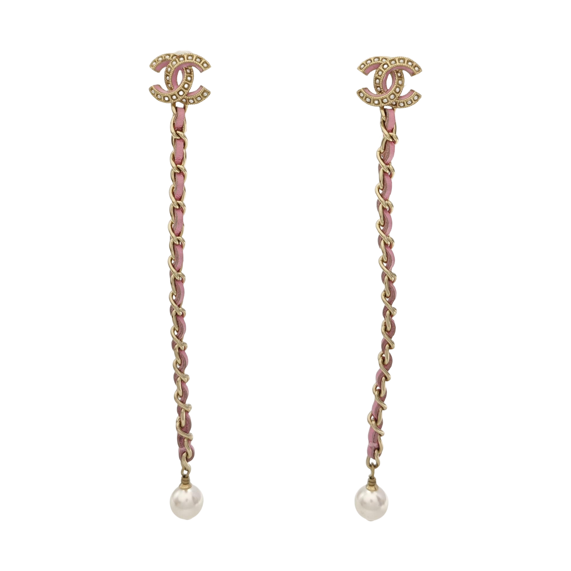 CC Logo Metal Gold Earrings