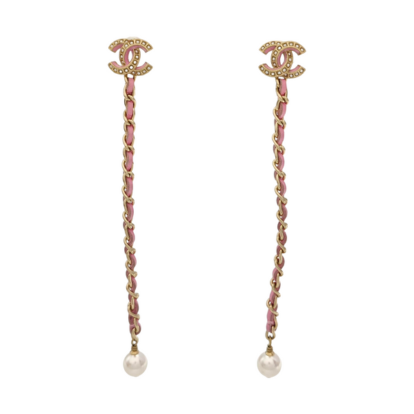CC Logo Metal Gold Earrings