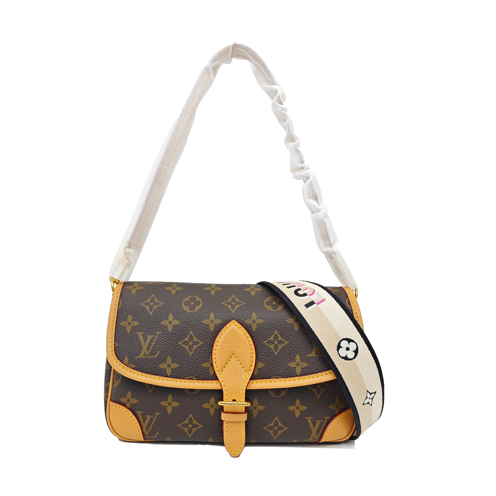 DIANE Monogram Coated Canvas Brown