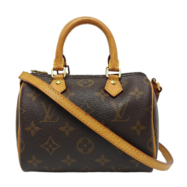 SPEEDY Nano Monogram Coated Canvas Brown