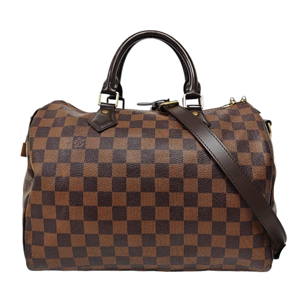 SPEEDY 30 Damier Ebene Coated Canvas Brown