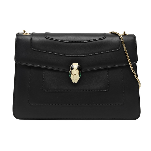 SERPENTI FOREVER Medium Quilted Calfskin Black