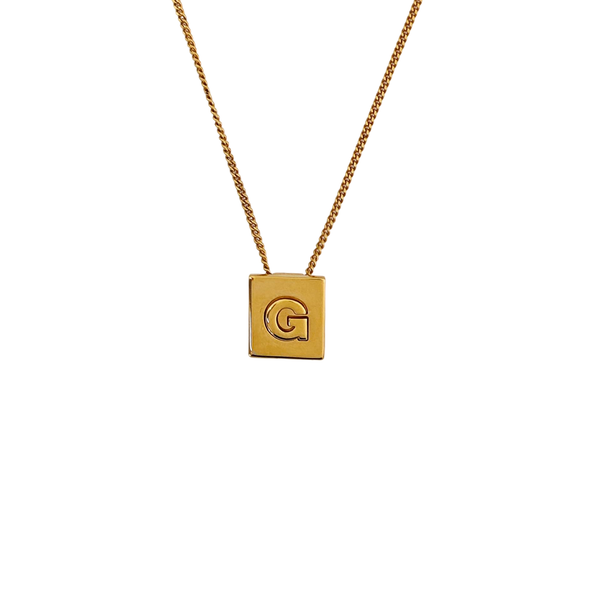ALPHABET Brass Gold Necklace